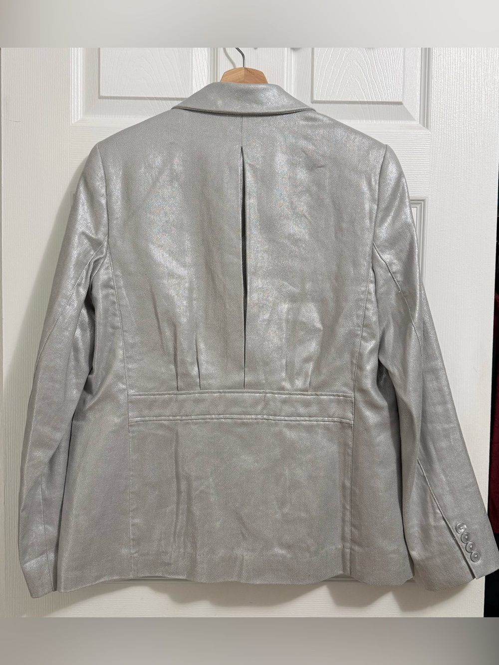 Lauren Foiled Metallica Linen-Cotton Blazer - Picture 4 of 6
